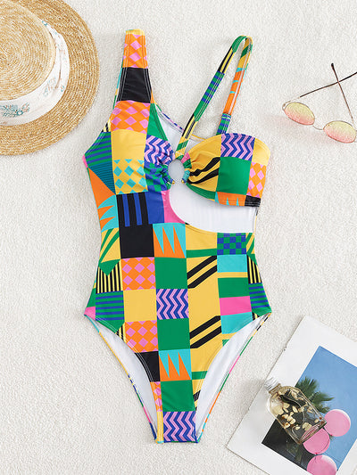 Beach Printed Swimsuit One-piece Bikini
