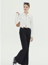 Slim-fit Zipper Long Sleeve Top