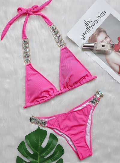 Split Strap Diamond Swimsuit