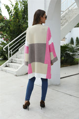 Spliced Multi-color Sweater Coat