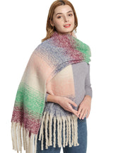 Thick Tassel Gradient Scarf Shawl