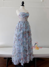 Sexy Tube Top Printed Gauze Sling Dress