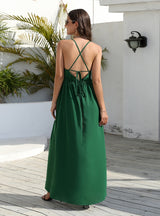 Women Lace Cross Suspender Dress