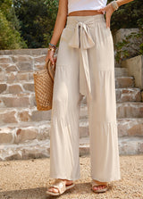 Loose Casual Wide-leg Solid Color Trousers