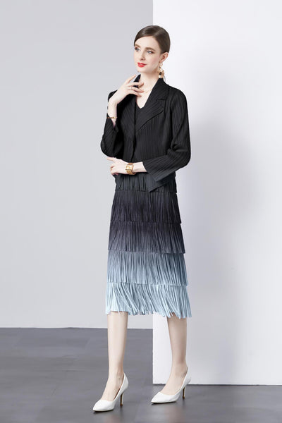 Two-piece Tassel Coat Dress