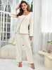 Split Long-sleeved Pajamas Suit