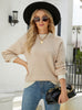 Striped Long-sleeved Round Neck Knitted Pullover Sweater