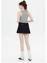 Short Vest U-shaped Sleeveless T-shirt