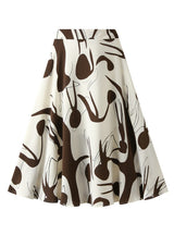 High Waist Slim Dovetail Print Skirt