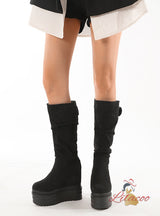 High Elastic Wedge High Heel Boots