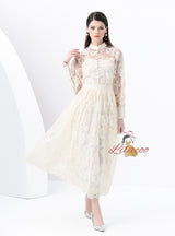 Palace Lantern Sleeve Shirt+Skirt Three-piece Suit