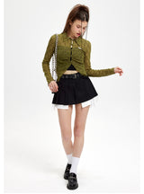 Long Sleeve Short Irregular Shirt
