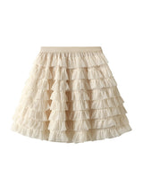 Women Short Tiers Cake Skirt