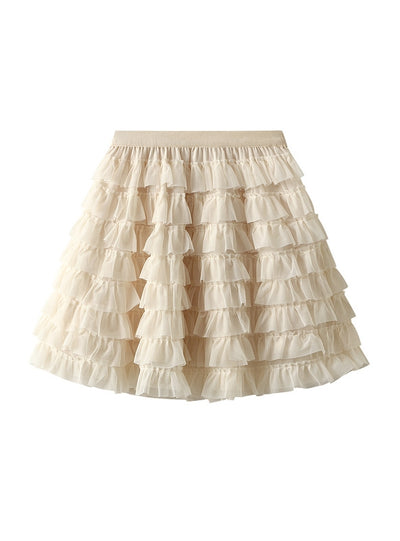 Women Short Tiers Cake Skirt
