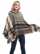 Women Cape Hooded Shawl Cloak
