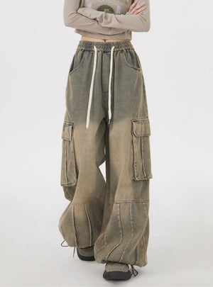 Wide-leg Loose Overalls Jeans Pant