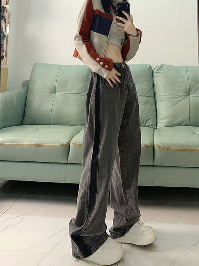 Loose Straight High-waisted Jeans