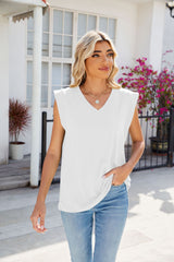 V-neck Loose Short-sleeved Vest T-shirt