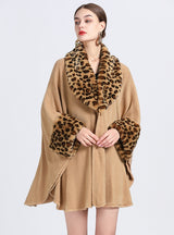 Plus Size Knit Cardigan Loose Shawl Cloak Coat