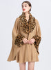 Plus Size Knit Cardigan Loose Shawl Cloak Coat