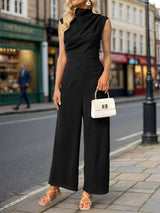 Sleeveless Solid Color Jumpsuit