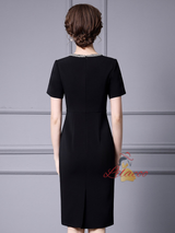 Red Short Sleeve Beading Mother Of The Bride Dress