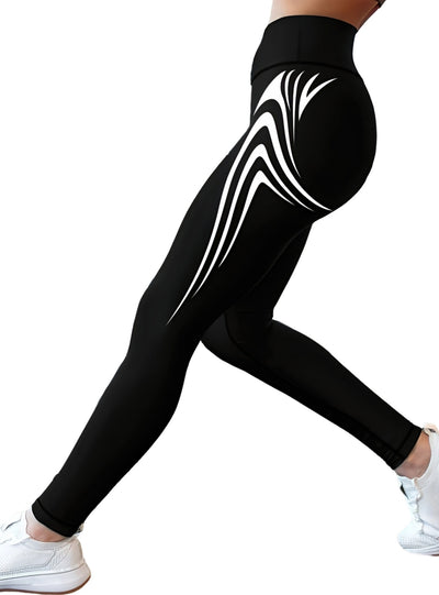 Print Elastic Push Up Workout Legging Slim Leggings