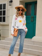 Round Neck Mink Wool Knitted Sweater