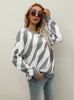 Women Round Neck Striped Sweater