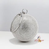 Diamond-encrusted Dinner Bag Small Round Bag