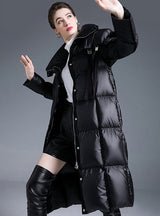 Extended Thick Loose Coat Down Jacket