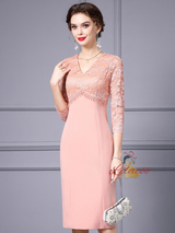 Black V-neck Beading Mother Of The Bride Dress
