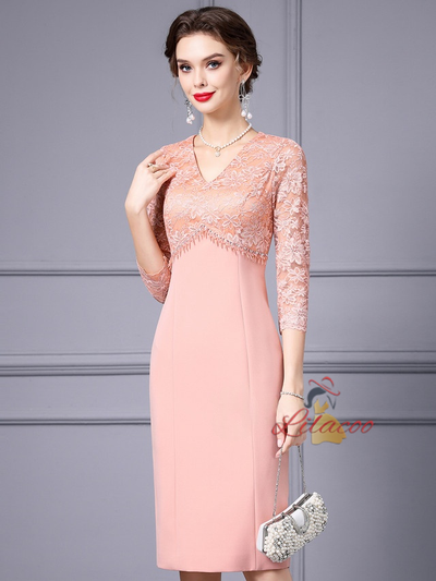 Black V-neck Beading Mother Of The Bride Dress