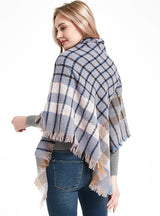 Plaid Scarf Polyester Triangle Scarf