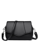 Soft Leather Flip Small Round Shoulder Bag