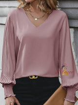 Women Long Sleeve Solid Color Shirt