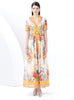 Short Sleeve Printed Short Sleeve Long Dress