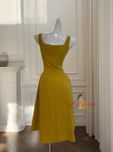 Slim Mid-length Sling Waist Dress