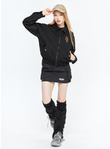 Lapel Baseball Uniform Casual Jacket