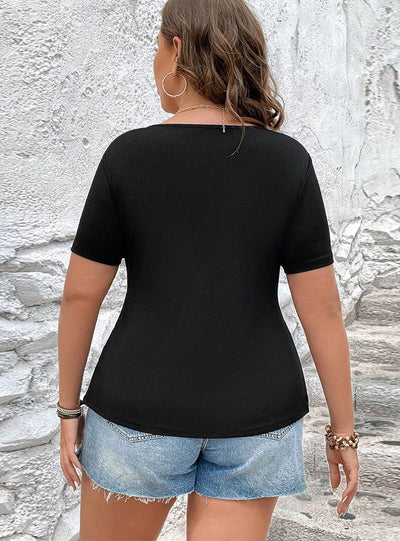 Sexy V-neck Slim Short Sleeve T-shirt