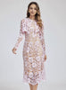 Water-soluble Lace Long Sleeve Heavy Industry Two-piece Suit