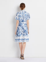 Slim-fit Short-sleeved Shirt Dress