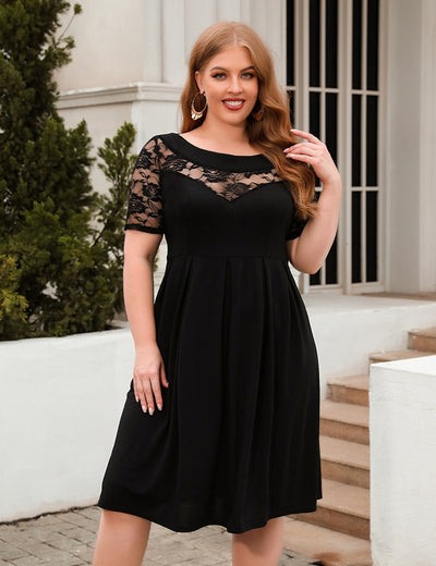 Hollow Lace Casual Loose Dress