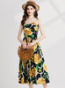 Floral Sling Tube Top Print Slim Seaside Dress