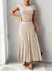 Summer Short Sleeve Slim Top Skirt Suit