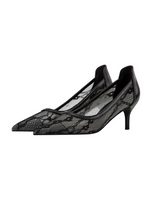 Shallow-mouthed Pointed Lace Mesh Shoes