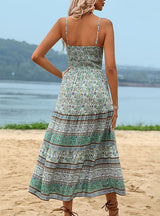 Suspender Print Summer Dress