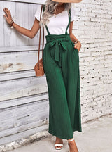 Wide-leg Suspenders Trousers Pant