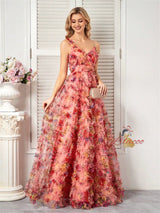 Summer Print V-neck Party Dress