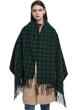 Thickened Small Plaid Fringed Scarf Shawl